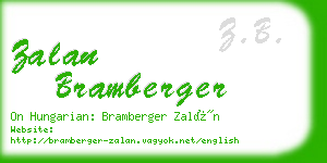 zalan bramberger business card